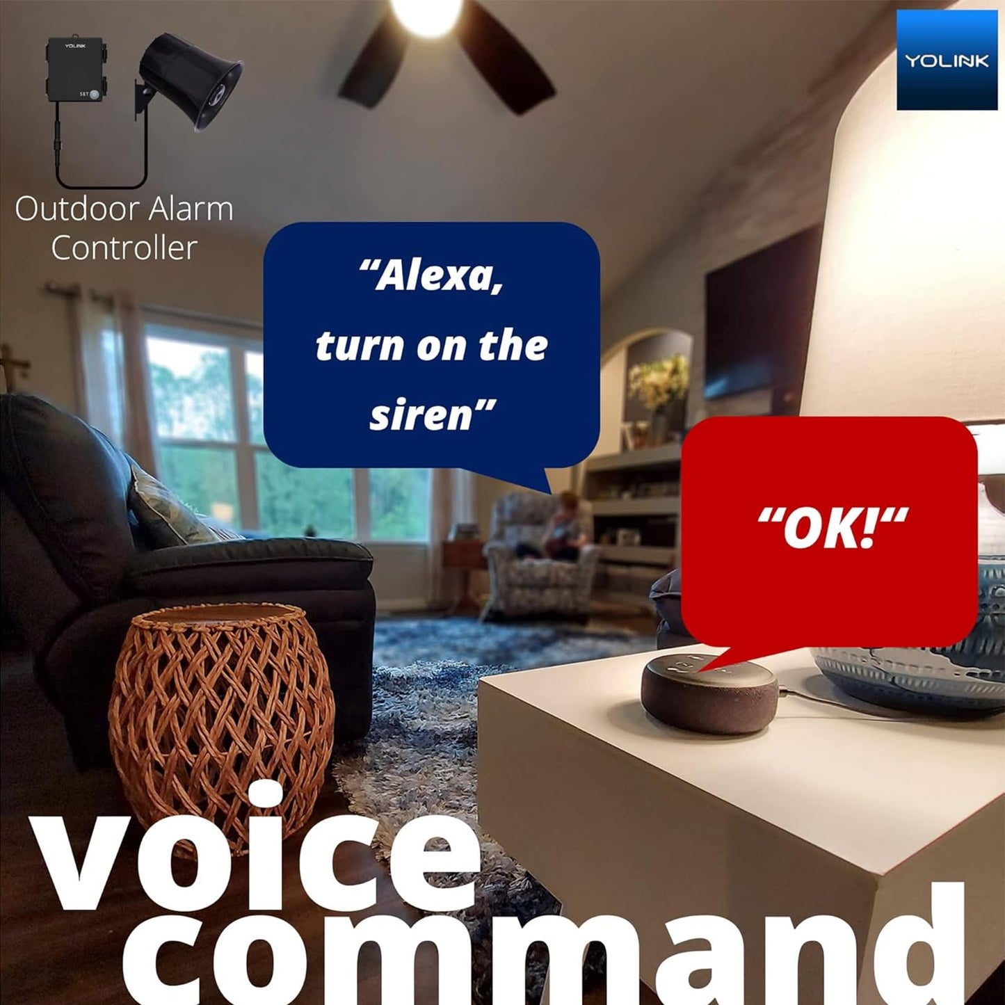 YoLink Hub and Outdoor Security Siren & Smart Alarm Controller Kit - Loud 110 dB, Wireless, Battery-Powered, 1/4 Mile Range, Android-iOS App, Alexa, Google, IFTTT, Home Assistant
