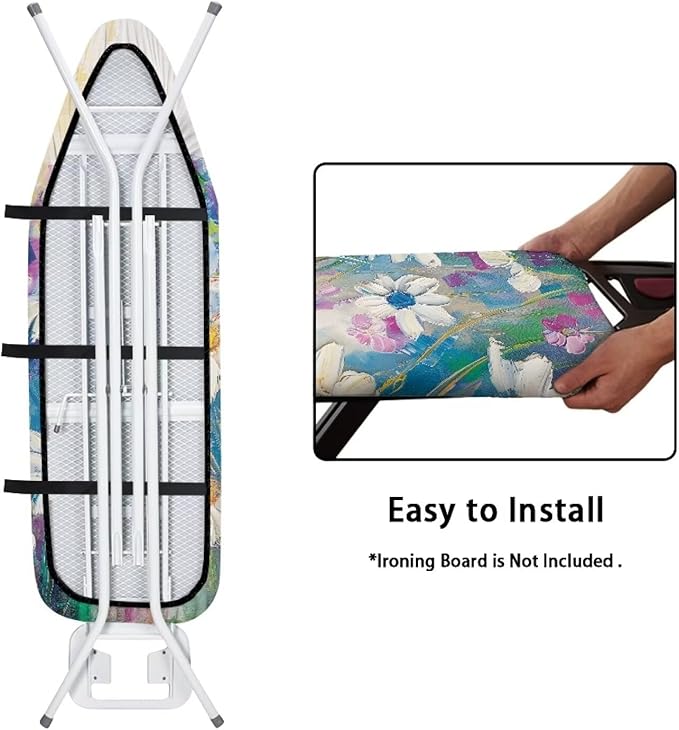 Dragonfly Dasiy Ironing Board Cover Heat Reflective Anti-dust, Soft Fabric Cover