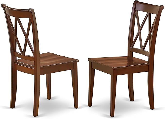 East West Furniture CLC-MAH-W Clarksville Dining Chairs