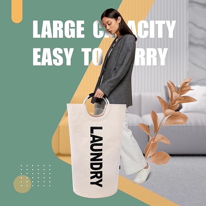 Caroeas 90L Laundry Basket, Waterproof Laundry Hamper, Laundry Bag