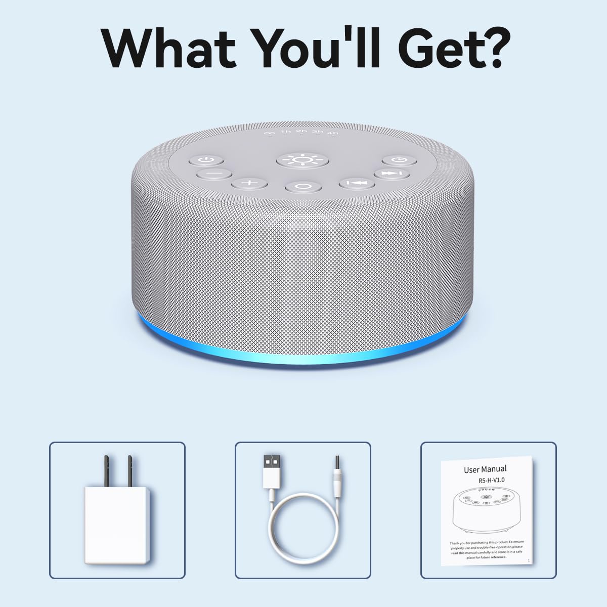 Sound Machine Night Light White Noise Machine 30 Non Looping Sounds 12 Lights 5 Timers 36 Adjustable Volume Memory Function Brown Noise Sleep Sounds Machine for Baby Kids Adult & Home Office Travel