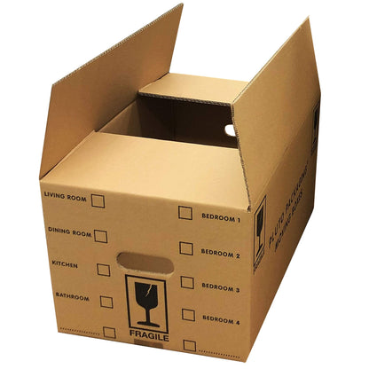 10 Quality Strong 47cm x 31.5cm x 25cm 44 litres Packing Shipping House Moving Cardboard Boxes