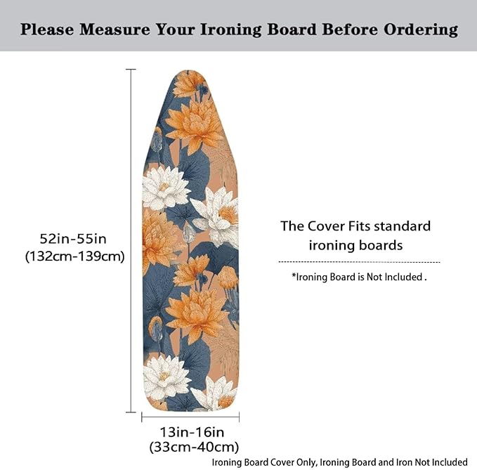 Ironing Board Cover, Standard Size Bell Portable Iron Pad Covers Cushion Wide