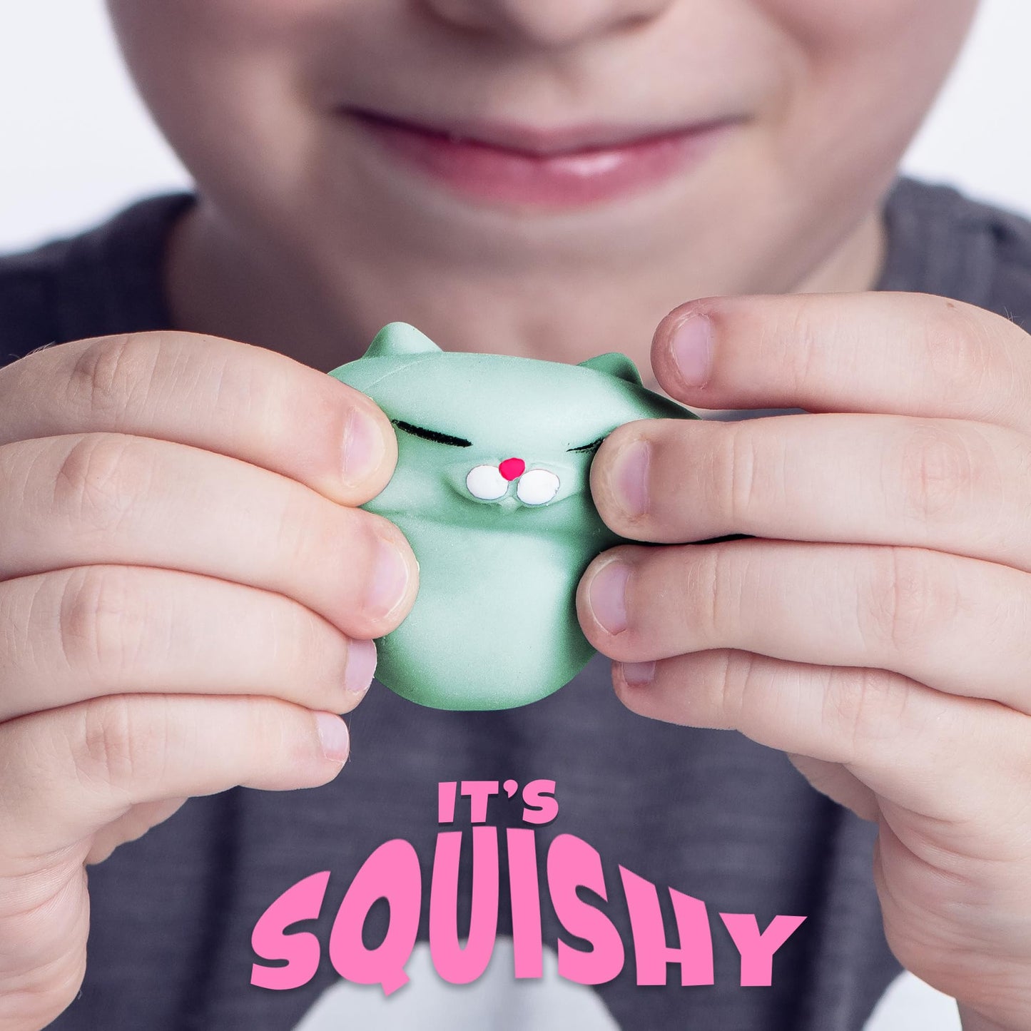 Nutty Toys Squishy Cat Set - 2" Soft Silicone Kawaii Kitties, Top Stress Relief Toy 2025 Unique Gifts for Teens Kids Women Men Adults Best Teenage Girls Teen Boy Tween Christmas Stocking Stuffers Idea