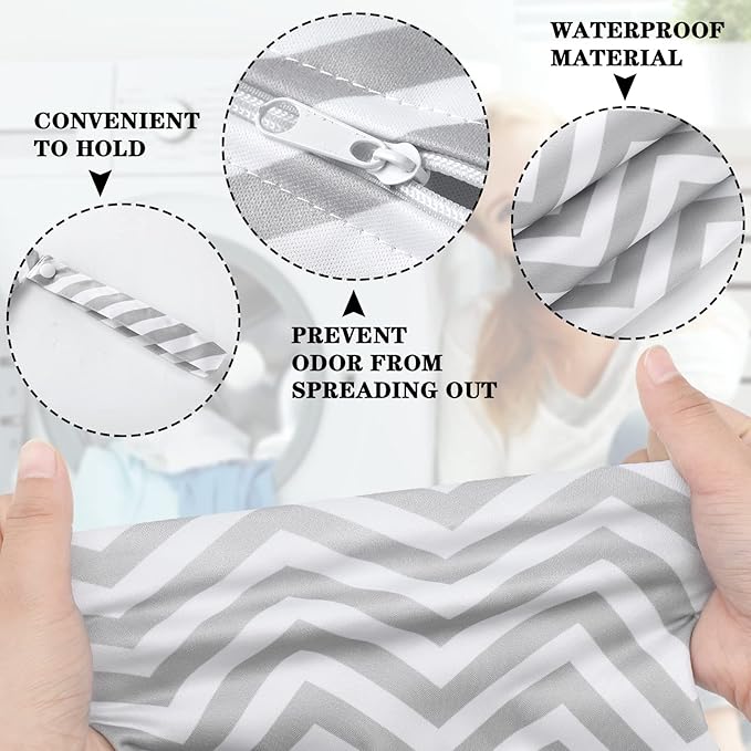 Shappy 2 Pcs Large Travel Laundry Bag Washable Waterproof Wet Dry Large Dirty