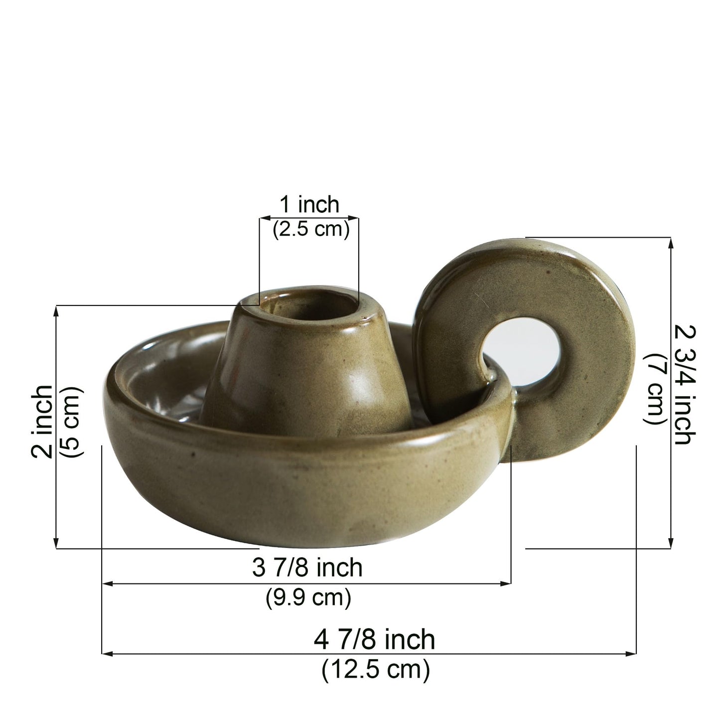 Kendiis Candle Holder Ceramic Candlestick Holder, Candlelight Stand for Spell Candles, Taper Candles, and Incense, Halloween Christmas Dining Room Home Decoration Display