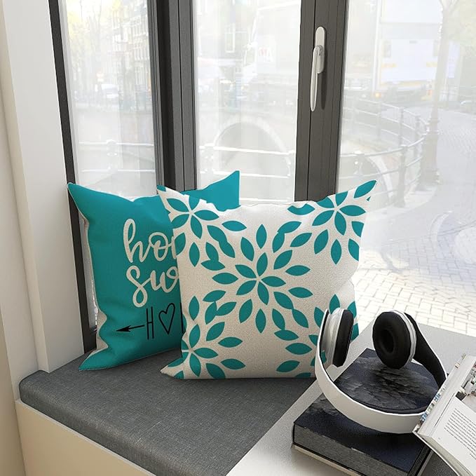 YCOLL Pillow Covers 18x18 Set of 4, Modern Sofa Throw Pillow Cover, Decorative