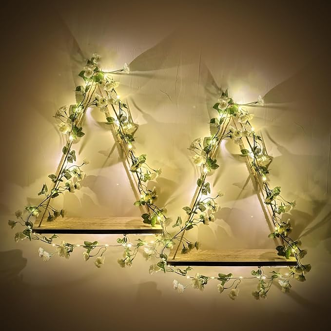 Triple Artificial White Flower Garland