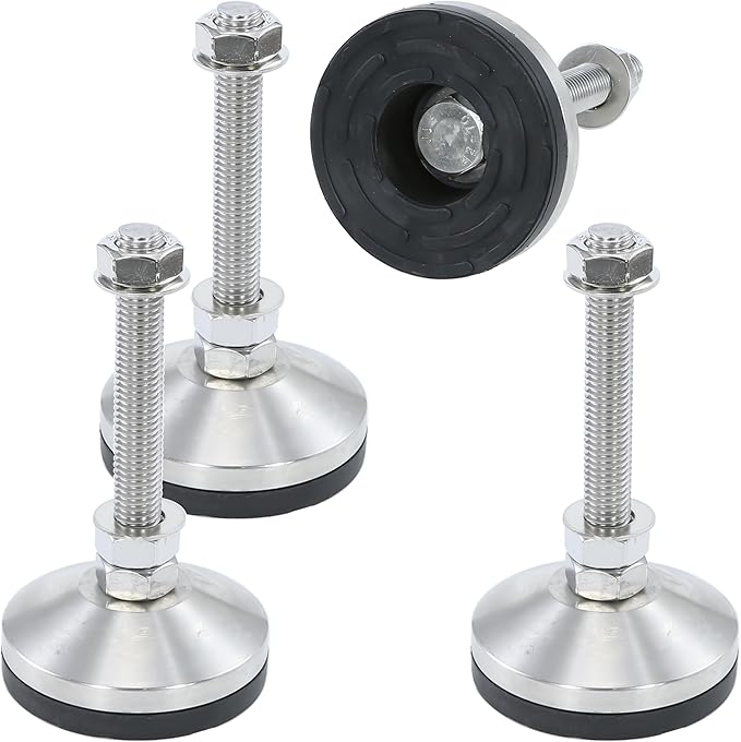 Heavy Duty 3000 lb Capacity Stainless Steel Adjustable Leveling Feet