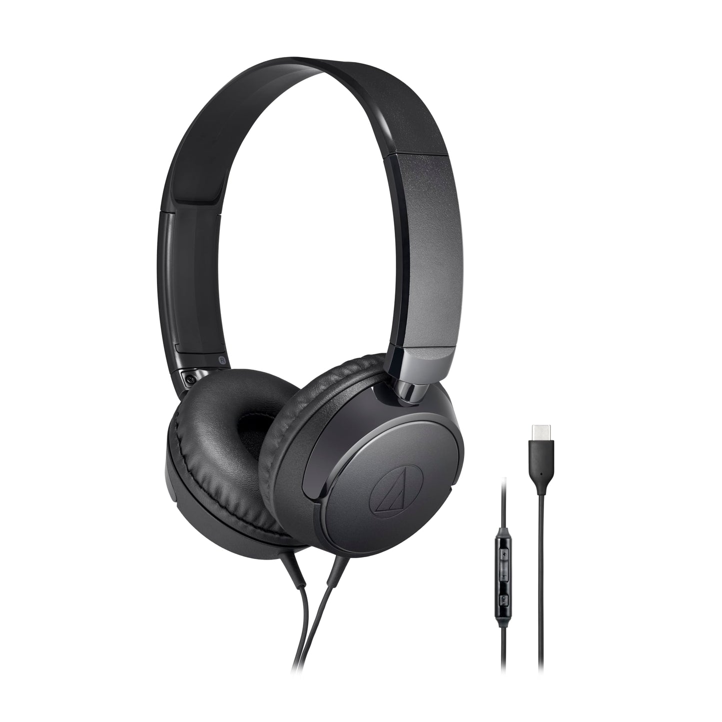 Audio-Technica ATH-S120C-BK USB-C Headphones, Black