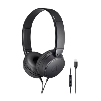 Audio-Technica ATH-S120C-BK USB-C Headphones, Black