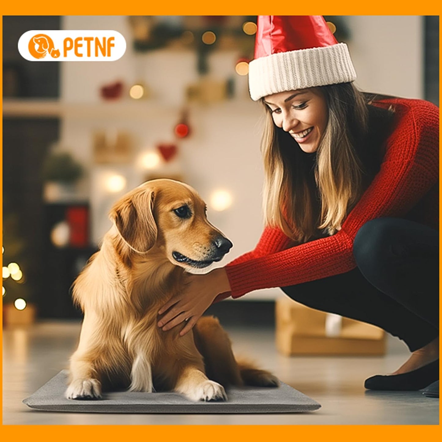 PETNF Outdoor Pet Heating Pads for Dog,Soft Electric Blanket Auto Temperature Control,Heated Mat for Dog House,Whelping Supply for Pregnant New Born Stray Feral Cat Puppy,Safe