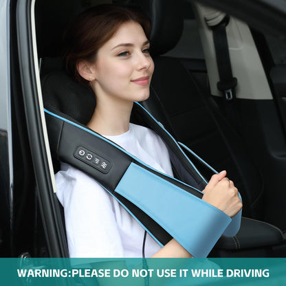 cotsoco Neck Massager,Shiatsu Shoulder and Back Massager with Heat, Electric Deep Tissue Massage Pillow for Body Muscle Pain Relief,Best Gifts Mom Dad Women Men,Home, Office Car Use