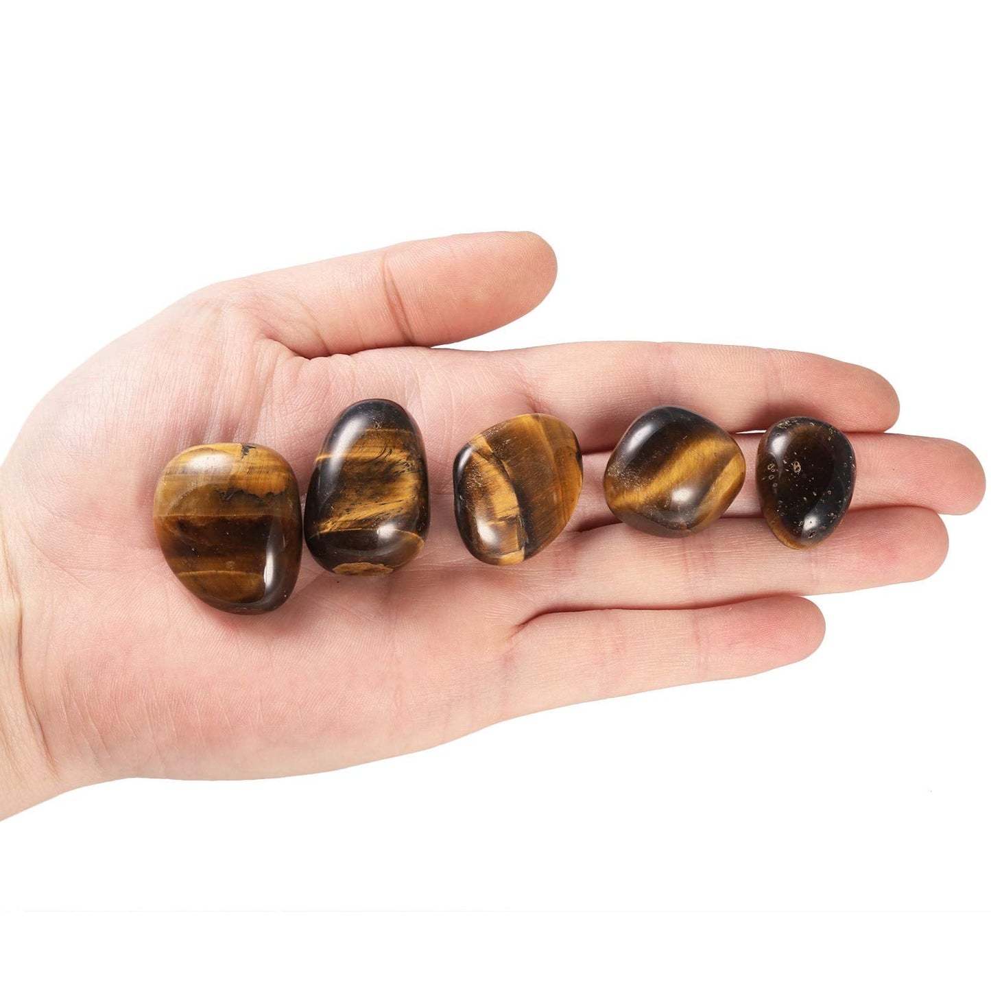 Amogeeli 1LB Polished Decorative Stone Set for Home Decor Fountain, Irregular Healing Crystal for Chakra Meditation