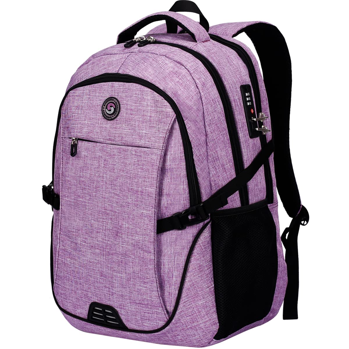 SHRRADOO Anti Theft Laptop Backpack Travel Backpacks with usb Charging Port for Women Men, Purple, L, Travel Laptop Backpack