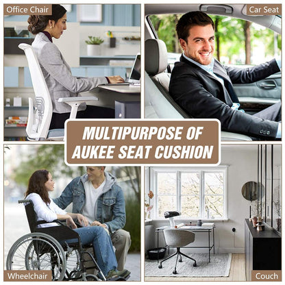 MYFAMIREA Car Seat Cushion Pad 1.2" Thick Comfort Seat Protector for Car Driver Seat Office Chair Home Use Memory Foam Seat Cushion with Non Slip Bottom, 20'' x 18.5'', Black