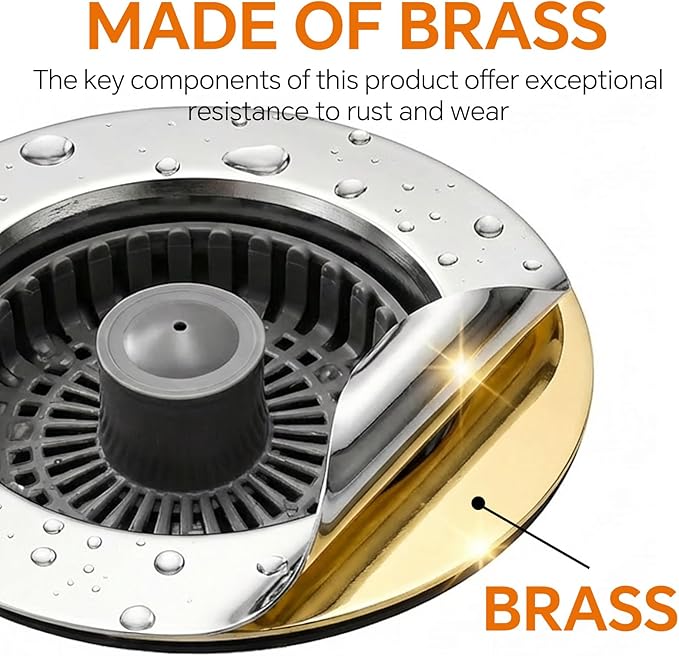 Kitchen Sink Stopper, 3 in 1 Pop Up Kitchen Sink Drain Strainer,