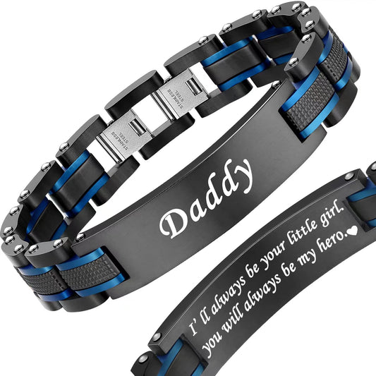 Zillaly Men's Bracelet Two-Color Diamond Hip-hop Jewelry Gift Birthday Jewelry Gift Husband Boyfriend