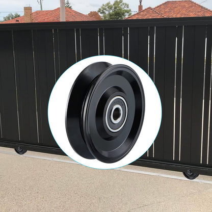 Skelang V Groove Wheel 4 Inches, Slide Gate Wheel with Double Bearings, Rolling Gate Caster for Inverted V Track, 2200 Lbs Load Capacity