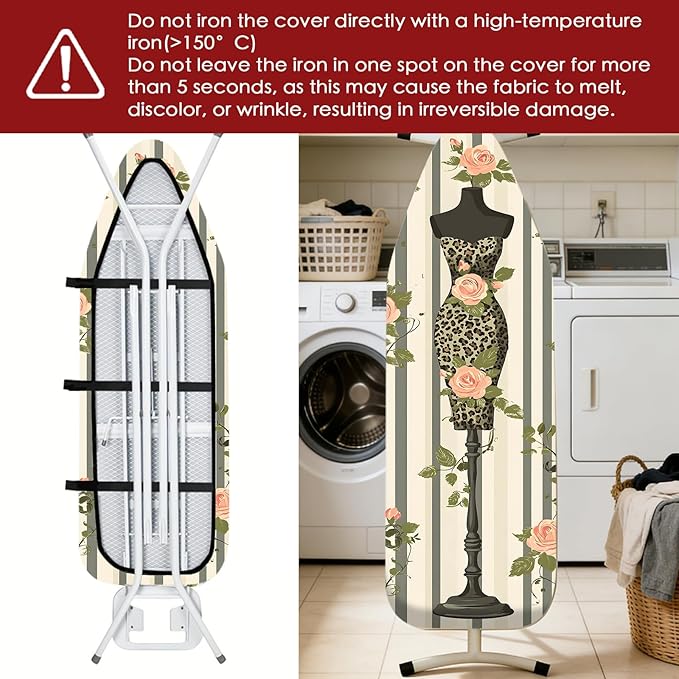Nuxovilar Ironing Board Cover Needle Cotton 15x54 Inches | Ironing Board Cover