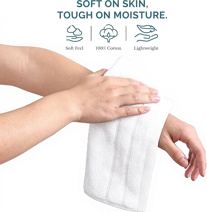 Casa Platino White Washcloths 12 Pack