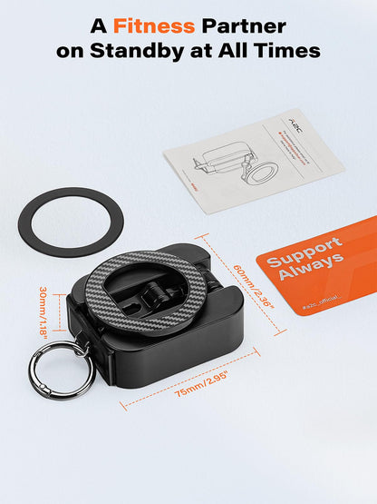 A2C 3-in-1 Magnetic Phone Holder for Gym, [20x N52] Strong Magnets Attach to Metal Surface, Portable Phone Mount for Garage Gym/Travel with Tray Table Clamp, Home Gym Accessories for Men Women Gifts