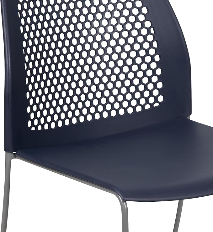 Flash Furniture HERCULES Series 661 lb. Capacity Navy Stack Chair