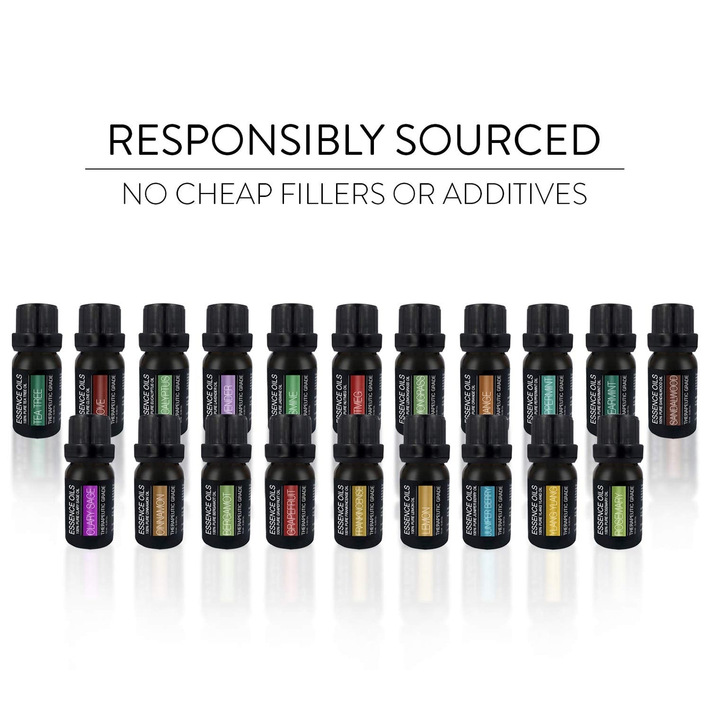 Aromatherapy Essential Oil Diffuser Gift Set with 20 Oils and Rotating Display Stand - 400ml Ultrasonic Diffuser with 20 Essential Plant Oils - 4 Timer & 7 Ambient Light Settings