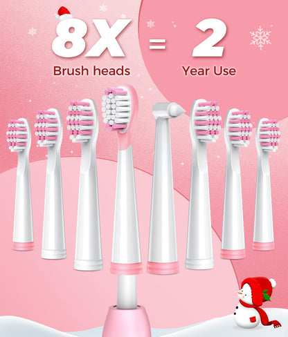 TEETHEORY Electric Toothbrush for Adults with 8 𝐁𝐫𝐮𝐬𝐡 𝐇𝐞𝐚𝐝𝐬, Sonic Electric Toothbrush with 40000 VPM Deep Clean 5 Modes, Rechargeable Toothbrushes Fast Charge 4 Hours Last 30 Days