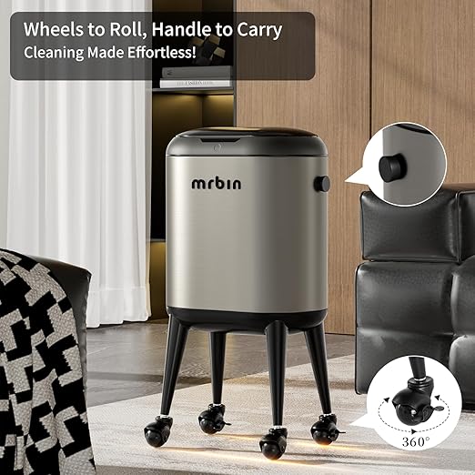 Stainless Steel Slim Bathroom Motion Sensor Trash Can