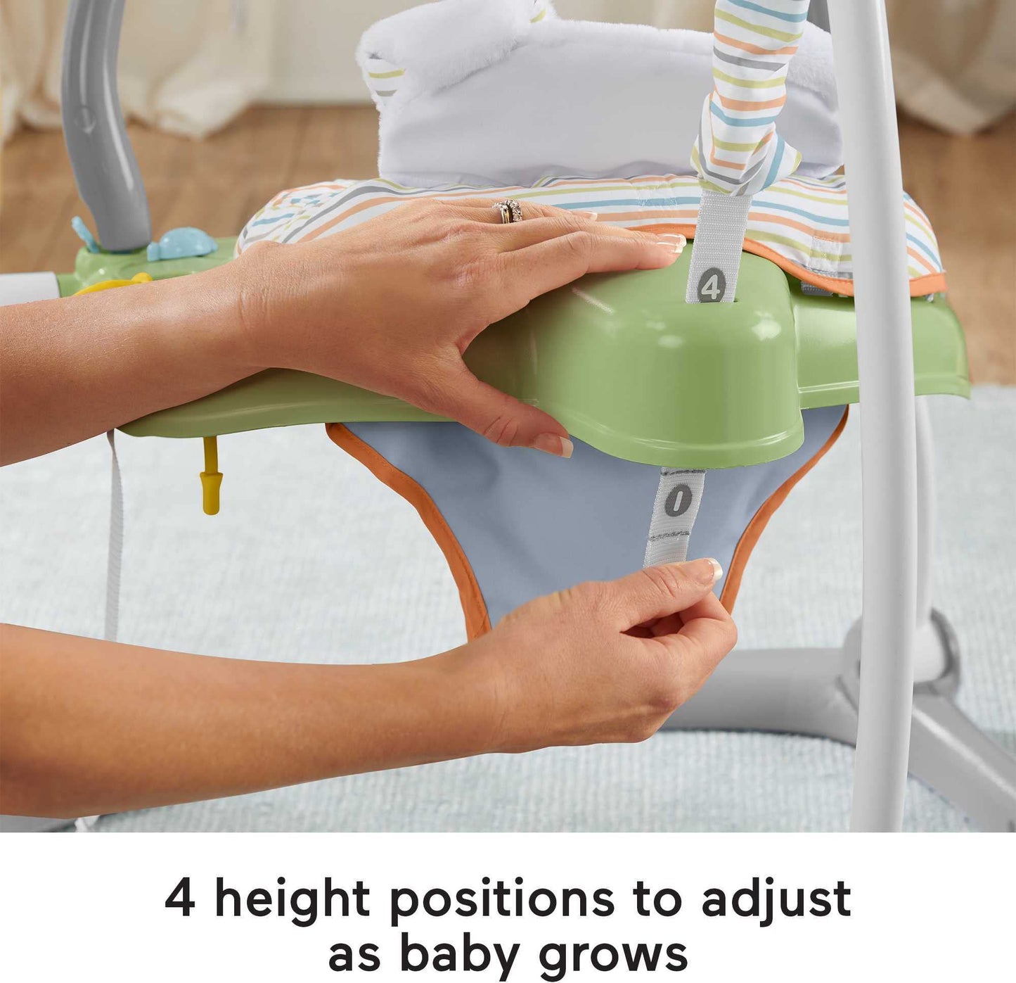 Fisher-Price Jumperoo Baby Bouncer and Activity Centre with Lights and Sounds, Sweet Snugapuppy SpaceSaver