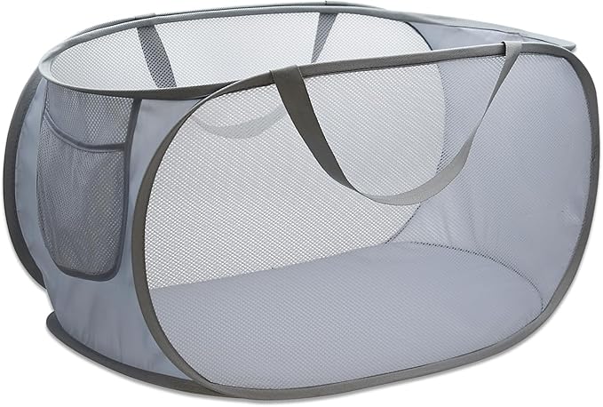Pop Up Laundry Hamper, Collapsible Horizontal Baskets