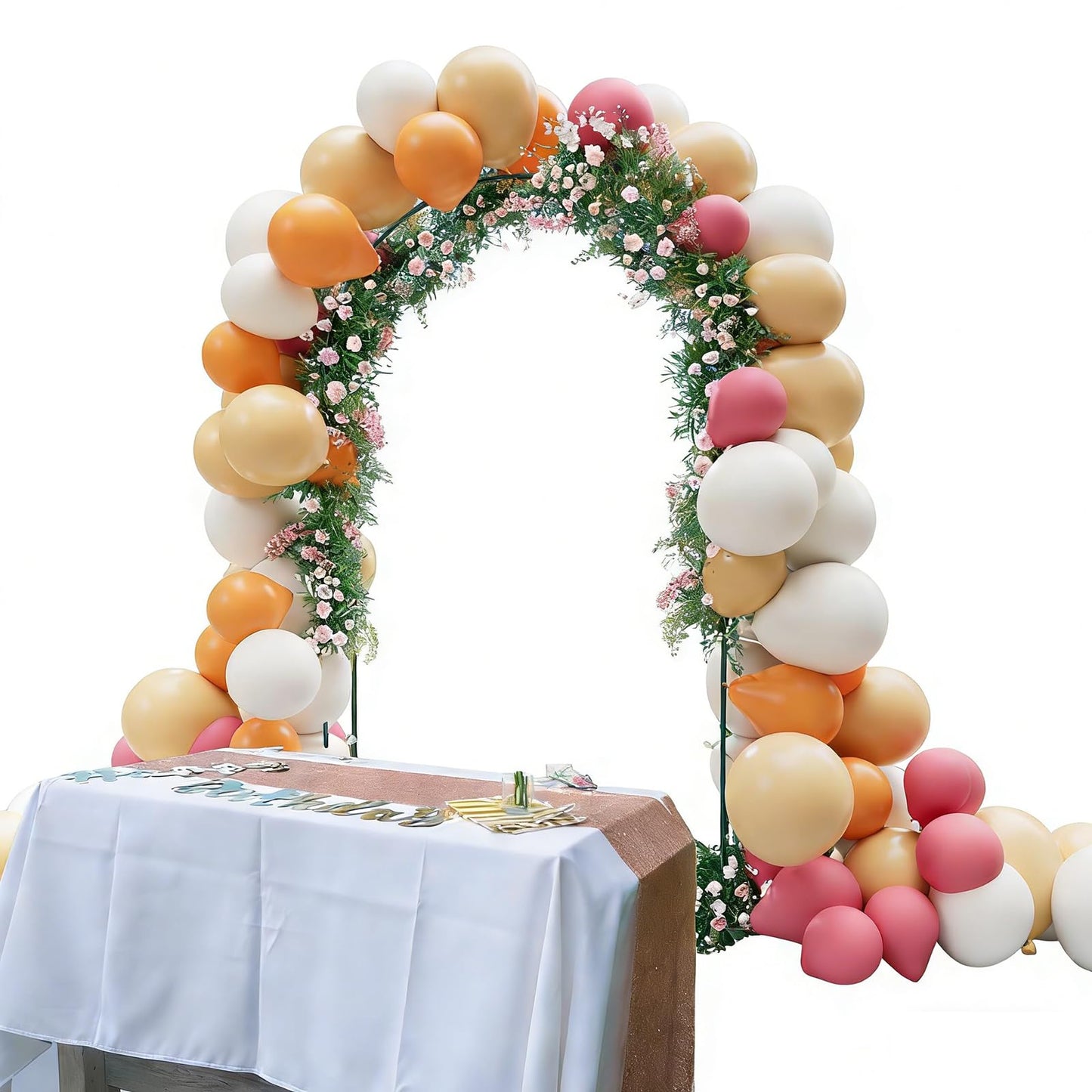 Heavy Duty Garden Arch Trellis for Climbing Plants Outdoor, Metal Garden Arbors Archway Arched Trellis with Planter Boxes, Wedding Arches for Ceremony Arch Backdrop Stands for Party Decorations, Black
