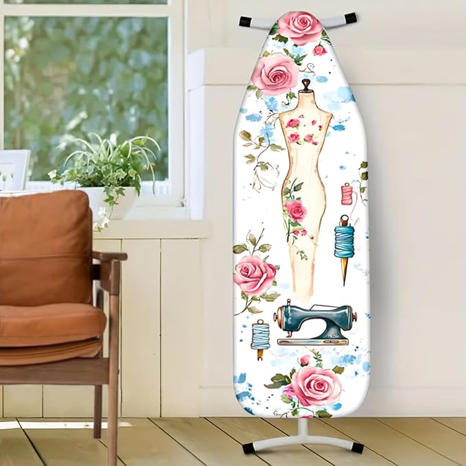 Nuxovilar Sewing Mannequin & Floral Pattern Ironing Board Cover, 15×54 inch