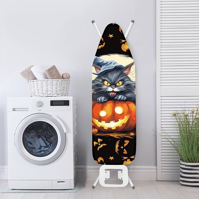 ZDCUSTOM Pumpkin Cat Ironing Board Covers Halloween Replacement Iron Board Cover