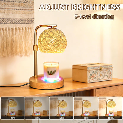 Lurinenna 2-Pack Christmas Wax Warmer Lamp with Timer, Dimmable Flameless Candle Melting Lamp with Festive Design, No Smoke, Perfect Xmas Gifts for Mom Friends Family Holiday