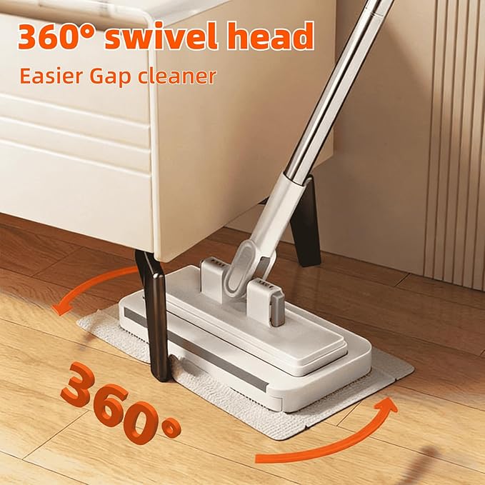 Cloth Changing Mini Mop with a Mini Foldable Desktop Mop, Flat Dust Mop