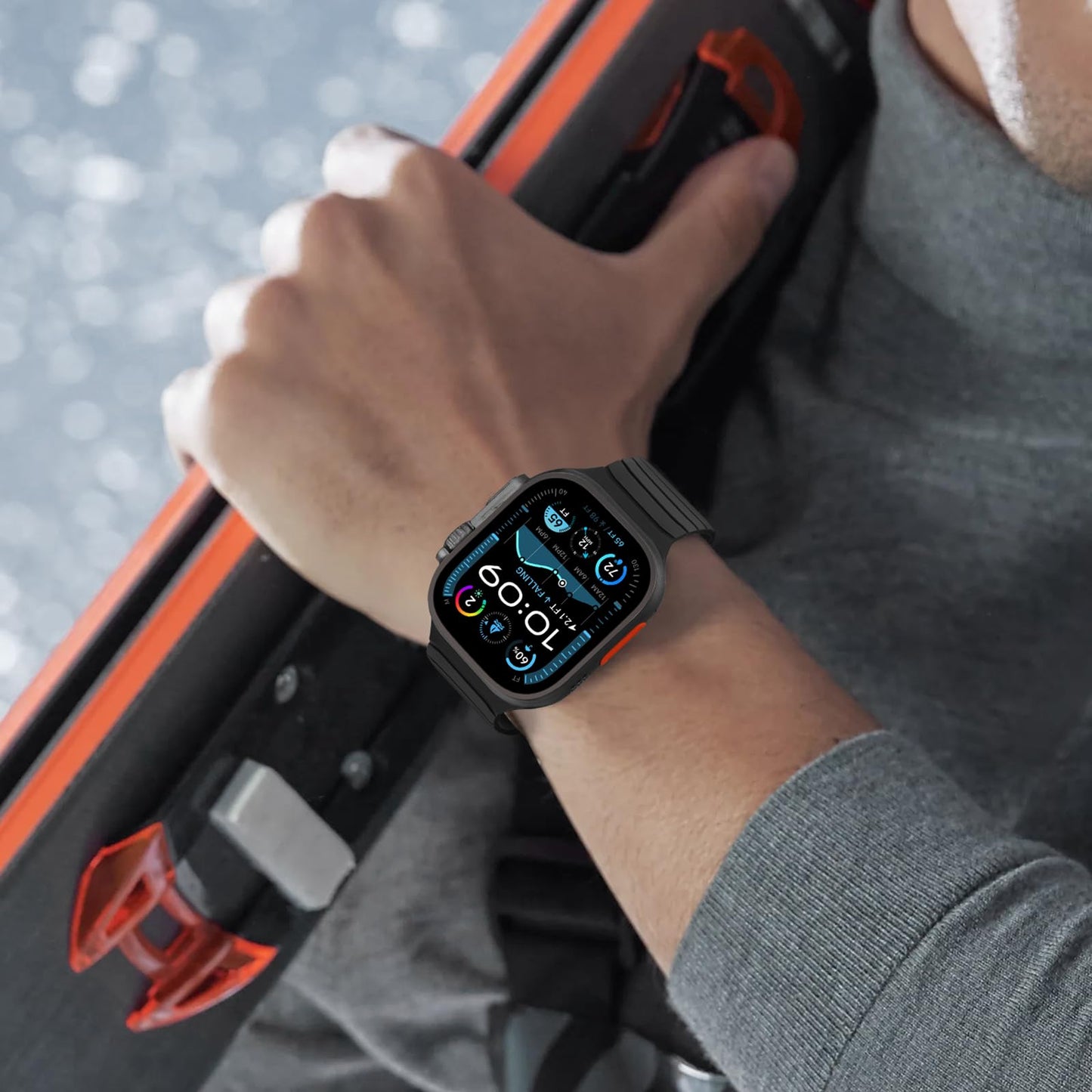 Tasikar Magnetic Straps Compatible with Apple Watch 49mm 46mm 45mm 44mm 42mm Soft Silicone Replacement Loop Wristband for iWatch Ultra 3 2 1 SE Series 11 10 9 8 7 6 5 4 3, Black