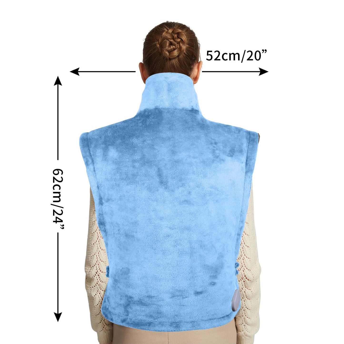Ambershine 17''x33'' XXXL King Size Heating Pad with 12 Temperature Settings & 4 Auto-Off Countdown Timers, Pain Relief for Back/Neck/Shoulders/Abdomen/Legs, Christmas Gifts for mom dad (Dark Gray)