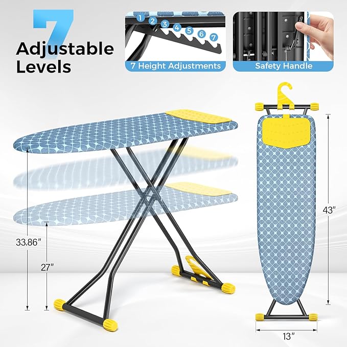 KINGBOARD Ironing Board, Compact Iron Board
