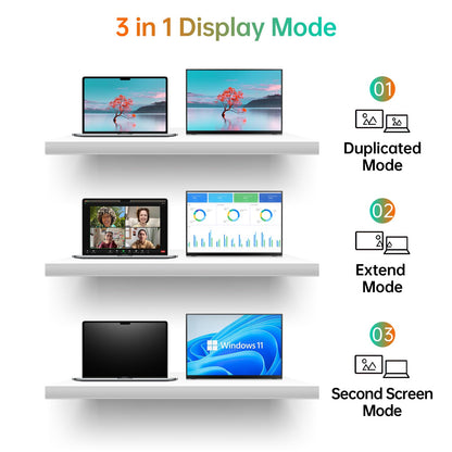 MNN Portable Monitor 15.6inch FHD 1080P USB C HDMI Gaming Ultra-Slim IPS Display w/Smart Cover & Speakers,HDR Plug&Play, External Monitor for Laptop PC Phone Mac (15.6'' 1080P)