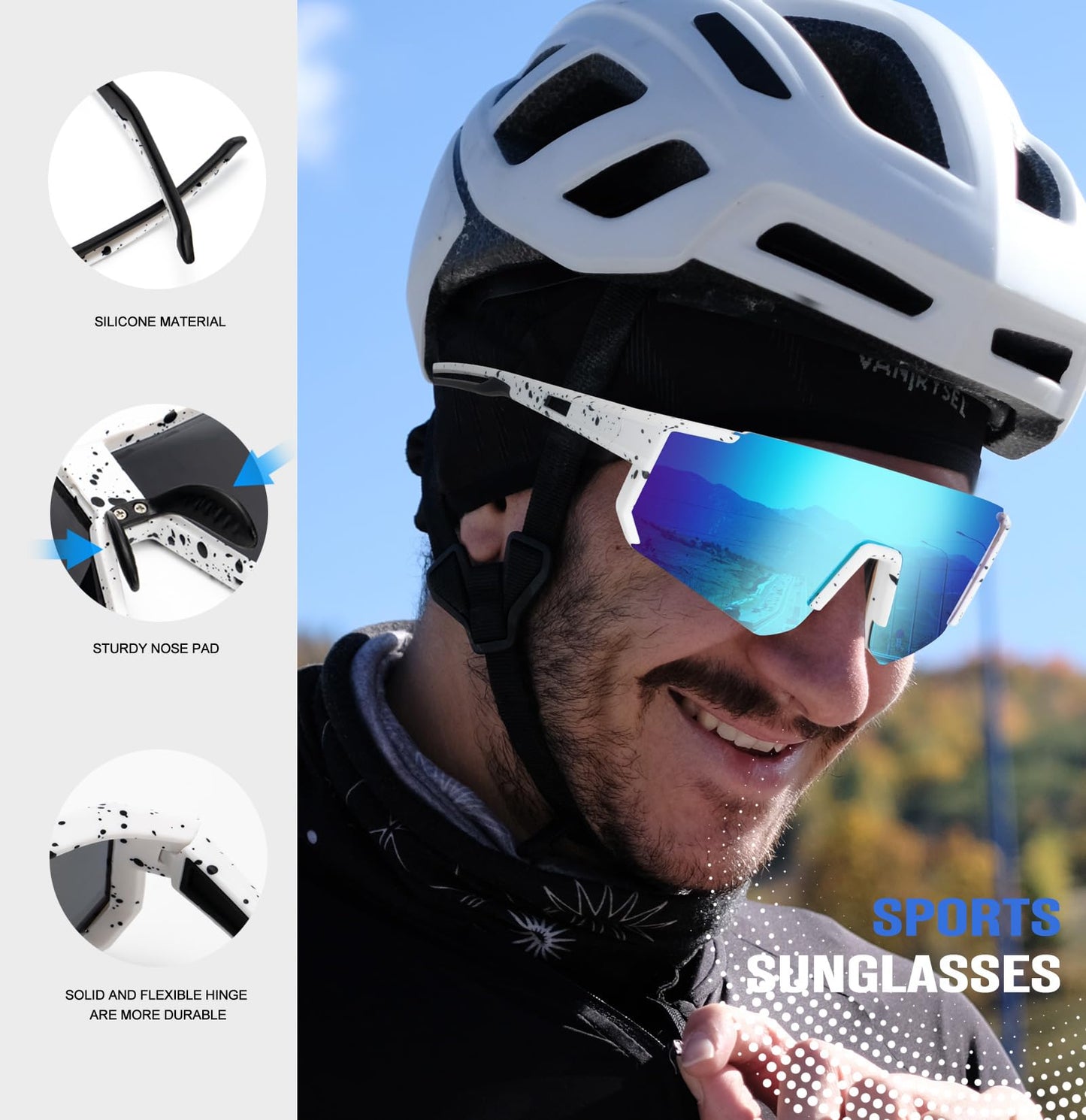 OUKEMAX Polarized Sport Sunglasses-Men-Women Running-Sunglasses: Cycling Sun Glasses UV Protection Driving Fishing 3packs