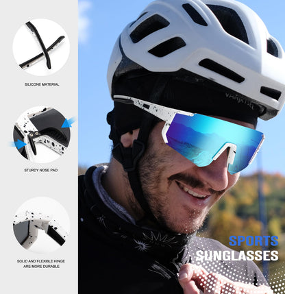 OUKEMAX Polarized Sport Sunglasses-Men-Women Running-Sunglasses: Cycling Sun Glasses UV Protection Driving Fishing 3packs