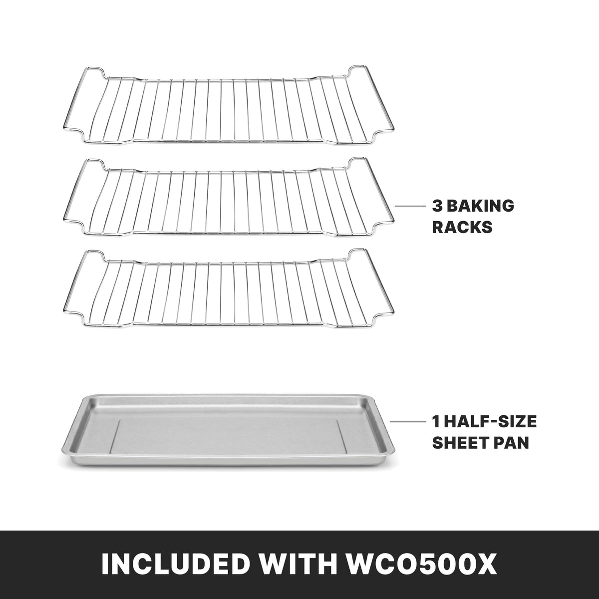 Waring Commercial WCO500X Half Size Pan Convection Oven, 120V, 5-15 Phase Plug, Steel
