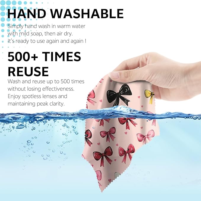 6 PCS Glasses Cleaning Cloth Eyeglass Lens Cleaning Cloth Eyeglasses Wipes