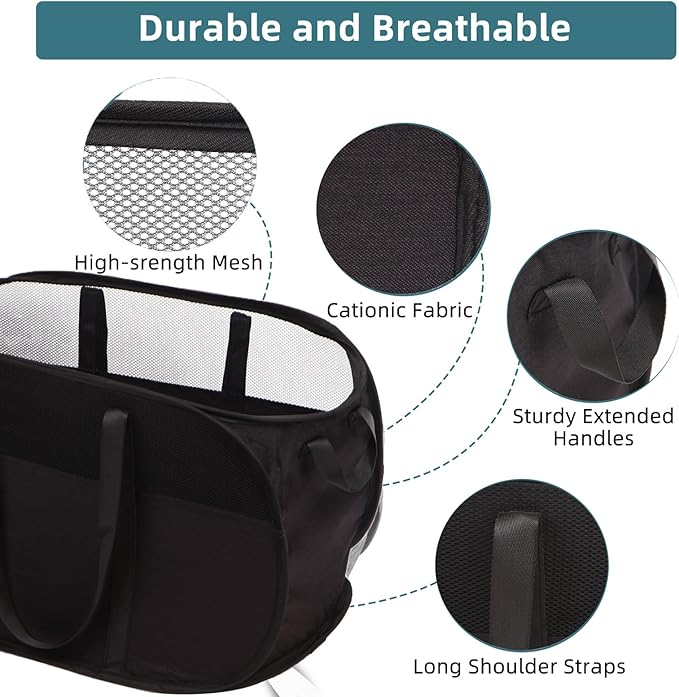 Collapsible Laundry Baskets, Tear Proof Pop Up Laundry Hamper