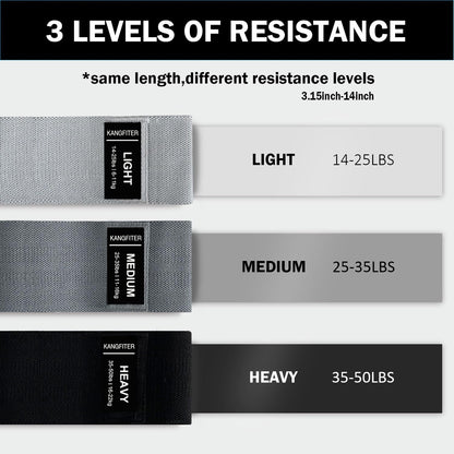 Non-Slip Fabric Resistance Bands for Working Out, Loop Exercise Bands for Booty Leg, Butt, Glute, Stretch Workout Bands for Women & Men, Hip Elastic Bands for Home Gym Fitness, Yoga, Pilates