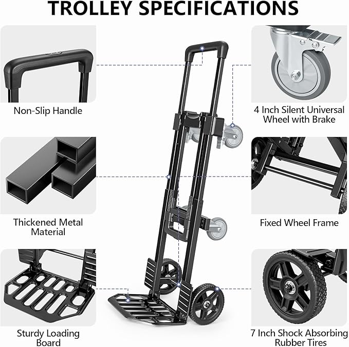 KEDSUM 3-in-1 Convertible Dolly Cart