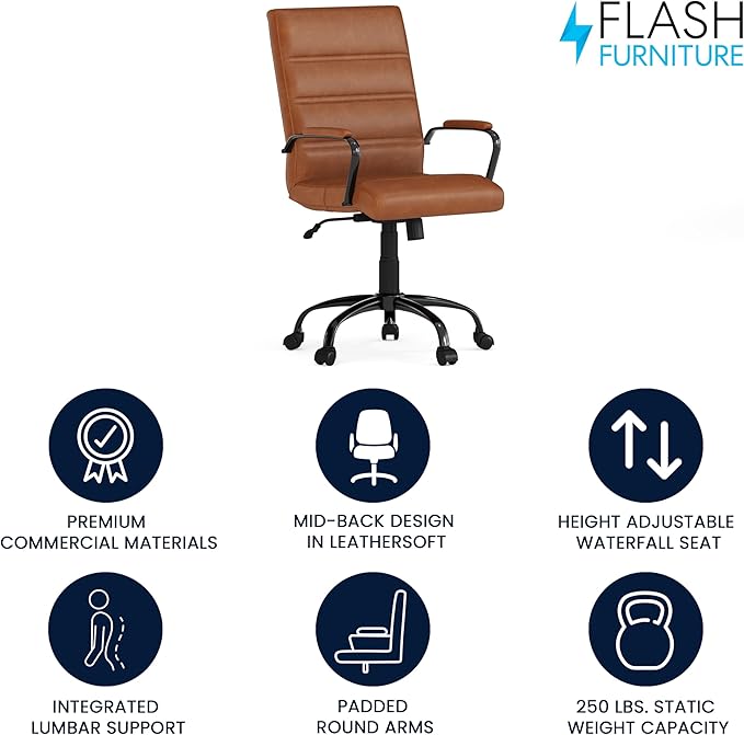 Flash Furniture Whitney Mid-Back Desk Chair