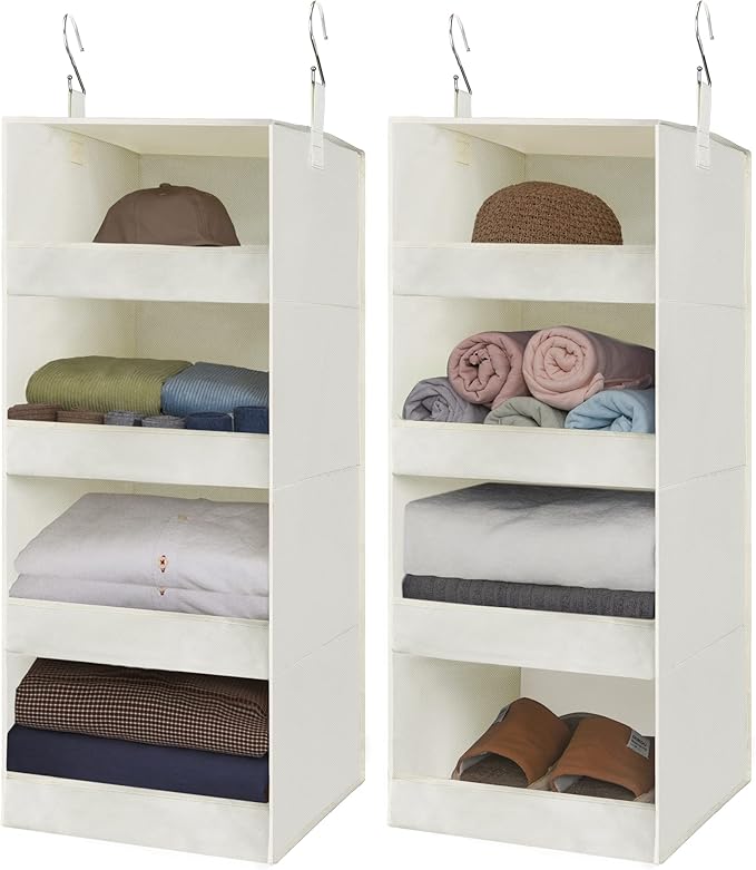 GRANNY SAYS 4-Shelf Hanging Organizer, Closet Hanging Shelves, Space Saver